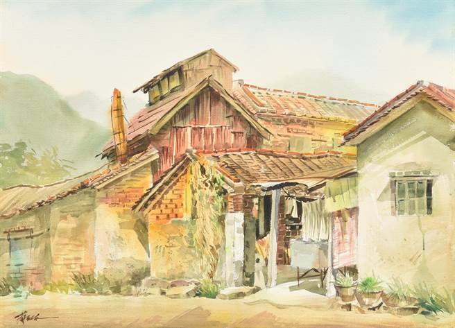 简天佑作品「菸楼往事」。（简天佑提供／林瑞益高雄传真）