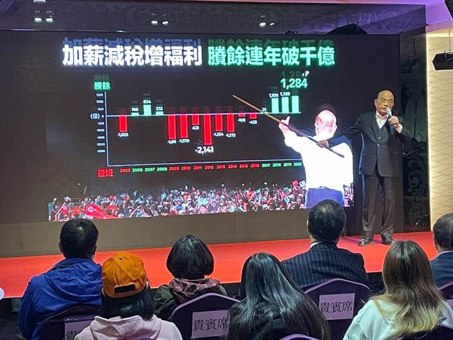 行政院长苏贞昌今（7日）下午7时许，前往新北市永和区参加市议员罗文崇举办的公投说明会。（叶书宏摄）