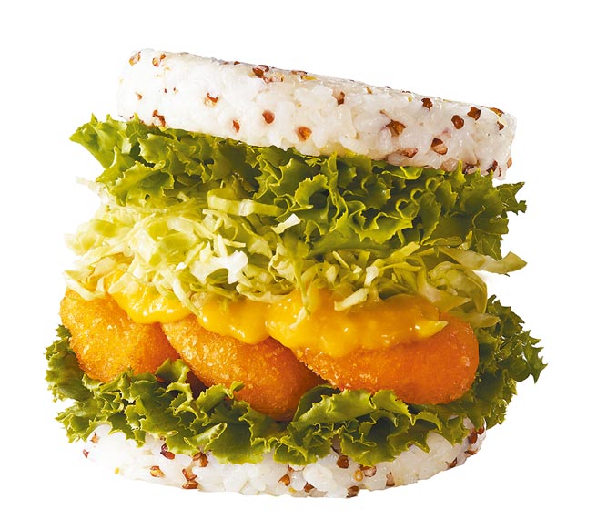 摩斯汉堡金沙海老珍珠堡，105元。（摩斯提供）