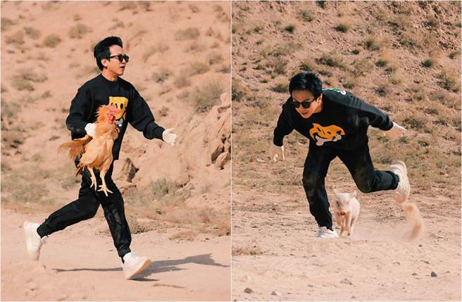 鄧超貼出節目側拍照，狼狽怒吼不再錄這節目。(取材自鄧超微博)