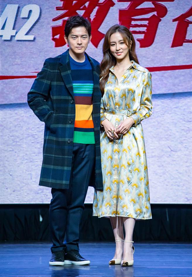 宥胜、周晓涵合作TVBS新戏《机智校园生活》。（罗永铭摄）