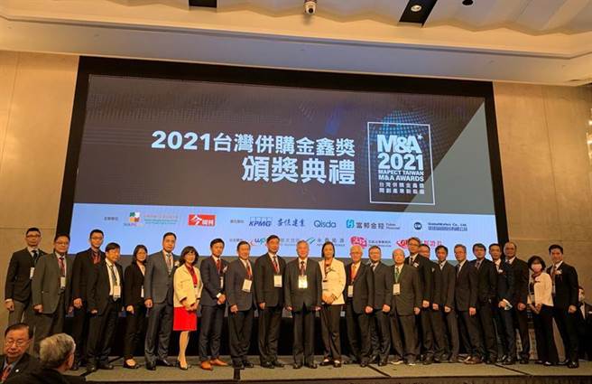 「台灣併購金鑫獎」8日晚間舉行頒獎典禮，行政院副院長沈榮津與會致詞。（圖／陳碧芬）
