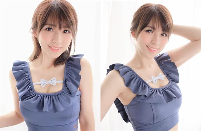 孙慧雪穿低胸运动装，俏皮可爱不失性感。（图／翻摄自snow711 IG）