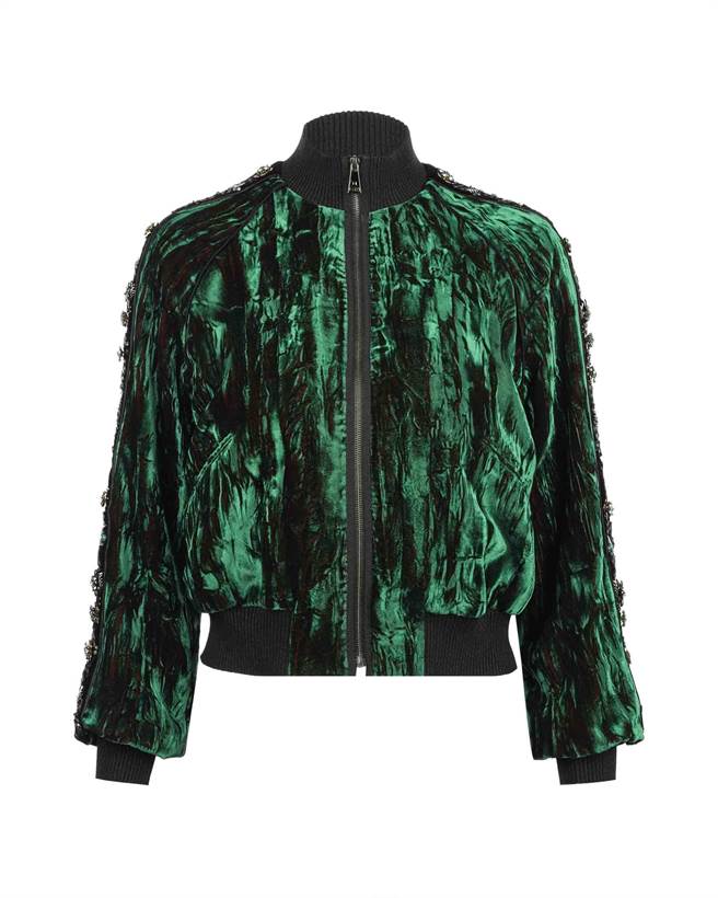 夏姿陈SHIATZY CHEN耶诞推荐，钉珠丝绒外套，3万6800元。（夏姿陈SHIATZY CHEN提供）