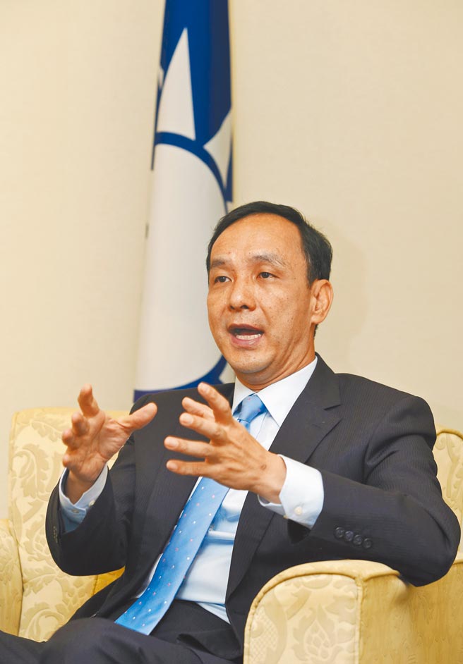 两岸重要交流活动海峡论坛即将开幕，国民党主席朱立伦（见图）与大陆政协主席汪洋，将分别以视讯方式，发表谈话并祝论坛成功举办。（陈怡诚摄）