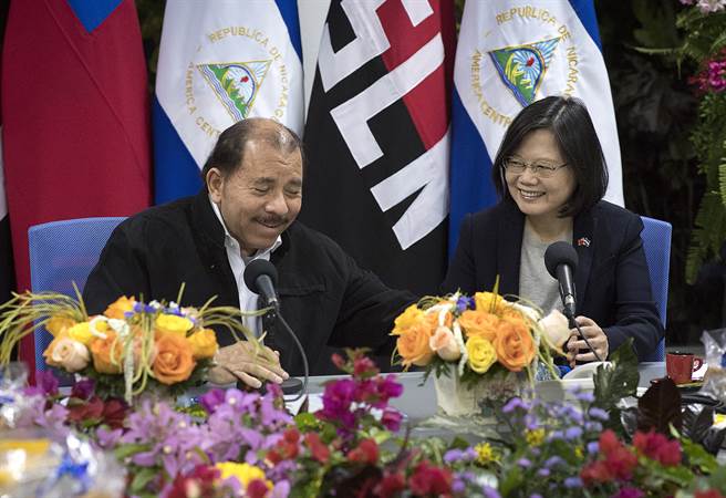 图为2017年1月10日，总统蔡英文与尼加拉瓜总统奥德嘉(Jose Daniel Ortega Saavedra)双边会晤。（资料照/总统府提供）
