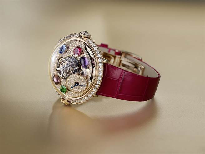 寶格麗和MB&F兩個鐘表品牌合作MB&Fx BVLGARI FlyingT Allegra珠寶表，雙品牌加持，更添傳奇。（BVLGARI提供）