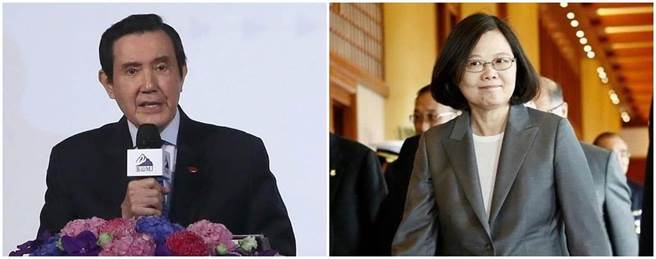 前总统马英九（左图）、总统蔡英文（右图）。（本报系资料照）