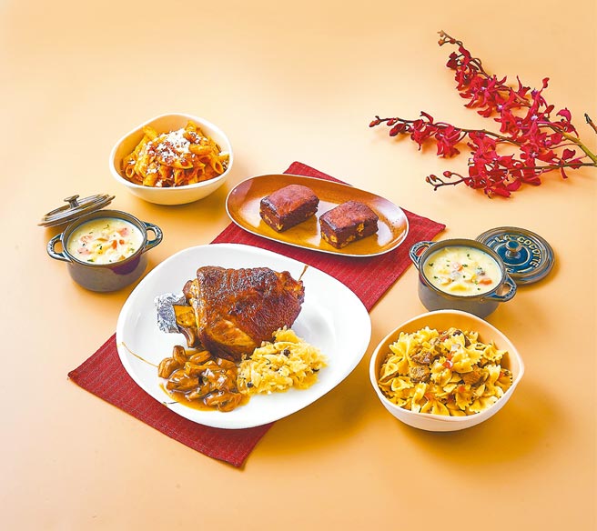 新光三越獨家初登場「Le Cote L/M小樂沐法式團圓食光禮盒」，1980元。（新光三越提供）