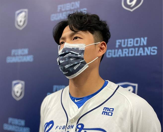 富邦悍将林哲瑄。（毛琬婷摄）