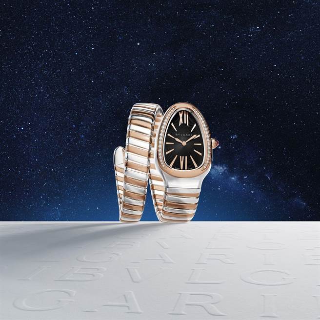 宝格丽Serpenti Tubogas腕表，41万5100元。（BVLGARI提供）