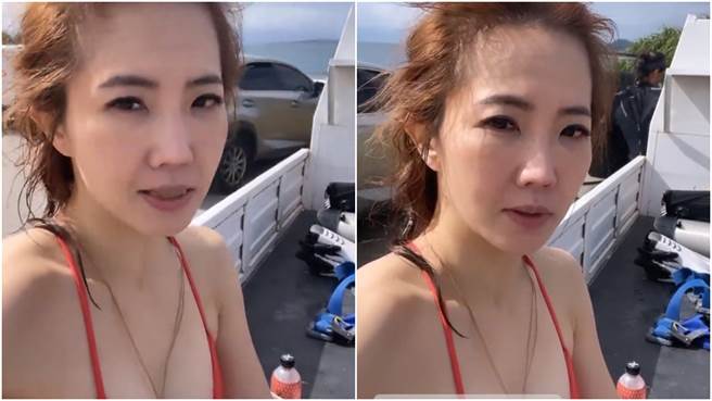 谢忻开车到垦丁潜水160分钟。（图/谢忻IG@xiexin1127)