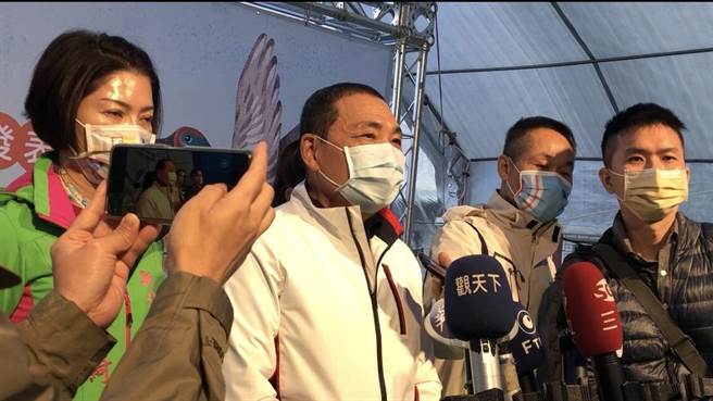 新北市長侯友宜上午出席農產品推廣活動。（新北市政府提供）