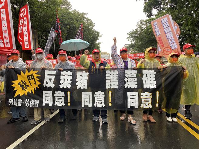 「2021秋斗大游行」昨日于凯达格兰大道展开，主题为「反独裁、护民主、拚公投」。（李柏澔摄）
