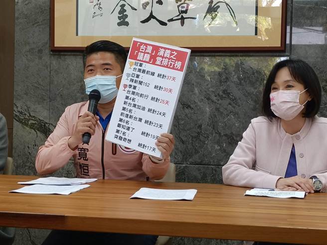 顏寬恒反問對手林靜儀，是否認同這樣的新聞暴力。（陳淑娥攝）