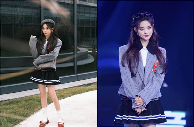 杨超越放下一头长髮，让她看起来美如洋娃娃。（图／取材自杨超越工作室微博）