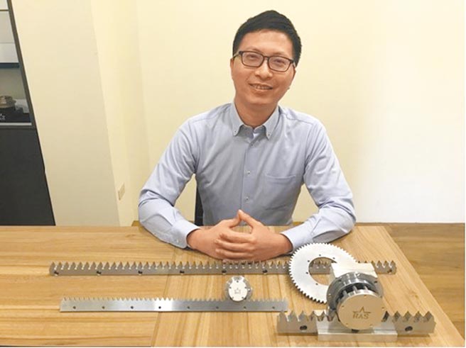 瑞星整合科技公司独家生产专利摆线滚轮、齿条、齿圈。图／业者提供