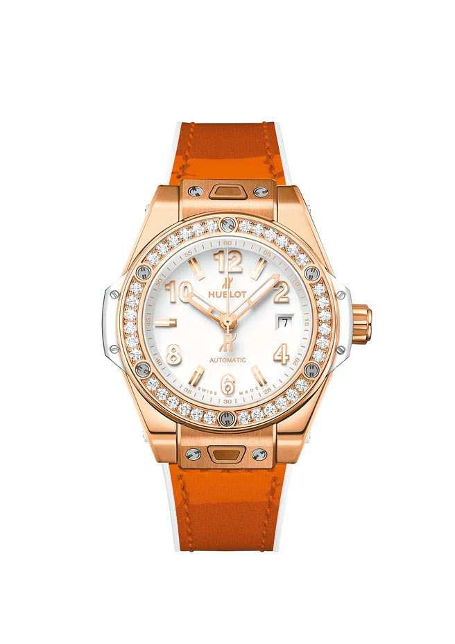 宇舶表Big Bang One Click皇金钻表，39mm表径84万7000元，33mm表径71万7000元。（HUBLOT提供）
