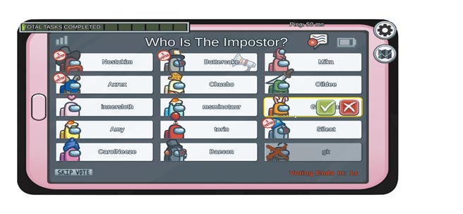 《Among Us!》成为了APP Store上的年度趋势获奖APP，是一款需要透过与队友沟通来进行的游戏，不必出门就能与好友玩乐沟通的好选择。（摘自APP Store）