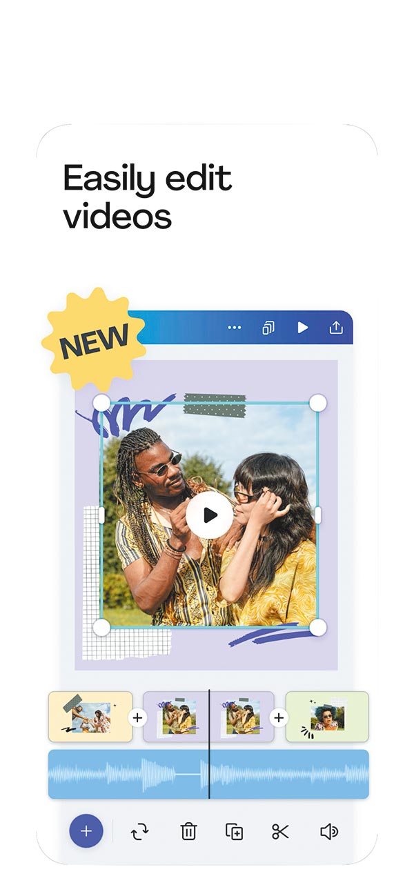 《Canva》为APP Store上的年度趋势获奖APP，拥有各种设计工具与模板，让不会制图的新手都能轻松使用。（摘自APP Store）