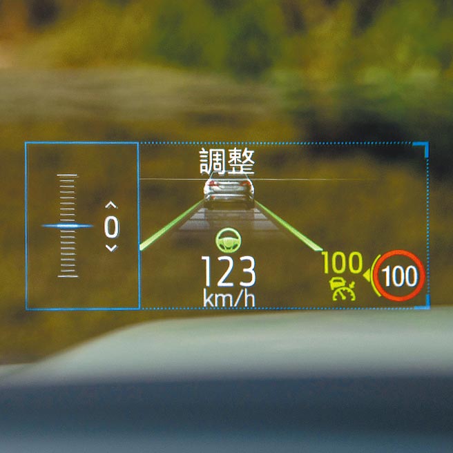 抬頭顯示器提供豐富資訊。（陳大任攝）