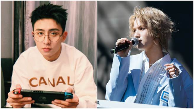 大陆男星尹毓恪(左)昨日在微博上发文表示遭到焦迈奇殴打致伤。（图／微博@焦迈奇、尹毓恪）