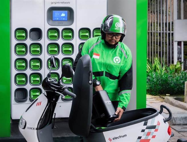 （共享電動機車平台GoShare宣布，攜手印尼Gojek，年底起在雅加達投入Gojek叫車、外送等服務。圖／GoShare提供）
