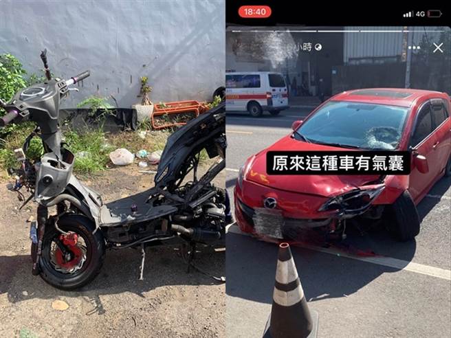 1名台中女网友的母亲本月初遭撞击身亡，肇事车主事发甚至PO照发文说「草X马」、「原来这种车有气囊」，之后被查出吸毒。（翻摄自脸书「爆怨公社」）