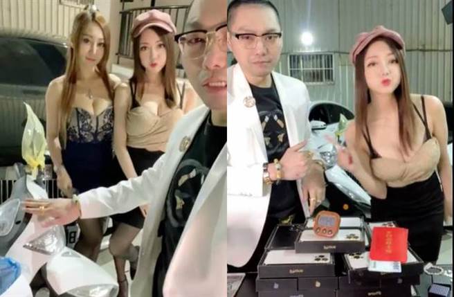 连千毅直播多了2辣妹。(图／翻摄自兰庭精品脸书)