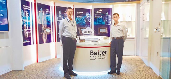 北尔电子资深经理黄文昌（右）与北尔电子亚太业务协理林巨范。图／陈逸格