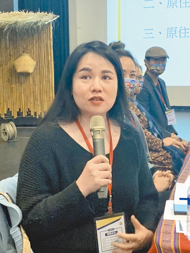 国立花莲高工原住民舞蹈团指导老师田姈琋。（王志伟摄）