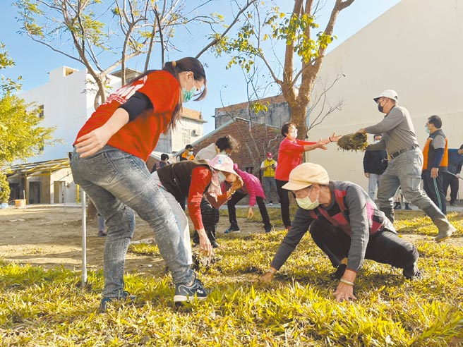 云林县台西乡中山老街再造，口袋公园启动新绿生活运动。（吕耀中提供／张朝欣云林传真）