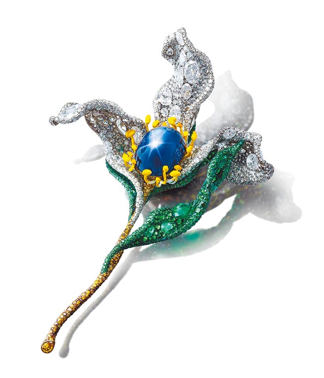 CINDY CHAO大师系列Black Label Masterpiece《花之精灵》胸针，荣获伦敦艺博会Masterpiece Awards大奖。（CINDY CHAO提供）