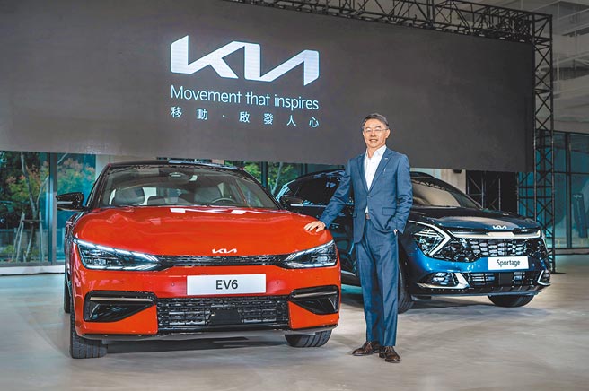 台灣森那美起亞總裁李昌益宣布明年將引進Kia EV6，宣告邁入品牌全新紀元。（台灣森那美起亞提供）