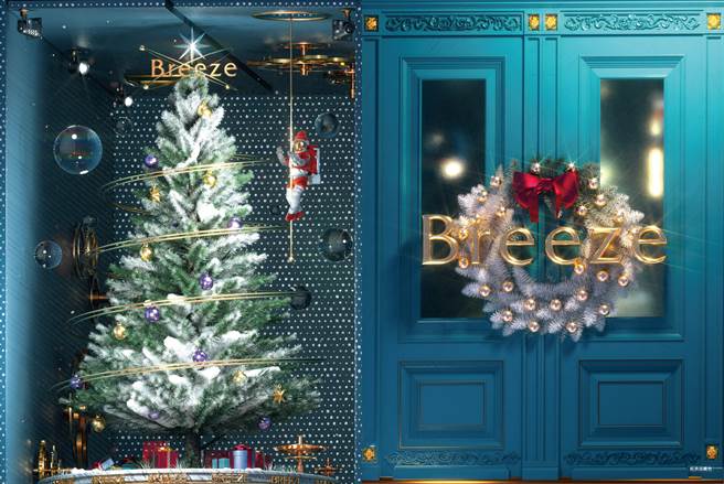 為迎接2021聖誕佳節，微風廣場精心打造台北最高數位聖誕樹—Breeze Odyssey數位聖誕樹。(圖/業者提供)