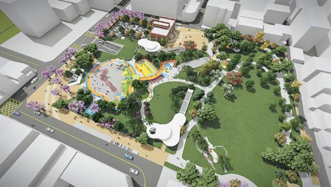 彰化市延平公园地下停车场结合公园游憩设施。（彰化县政府提供／吴敏菁彰化传真）