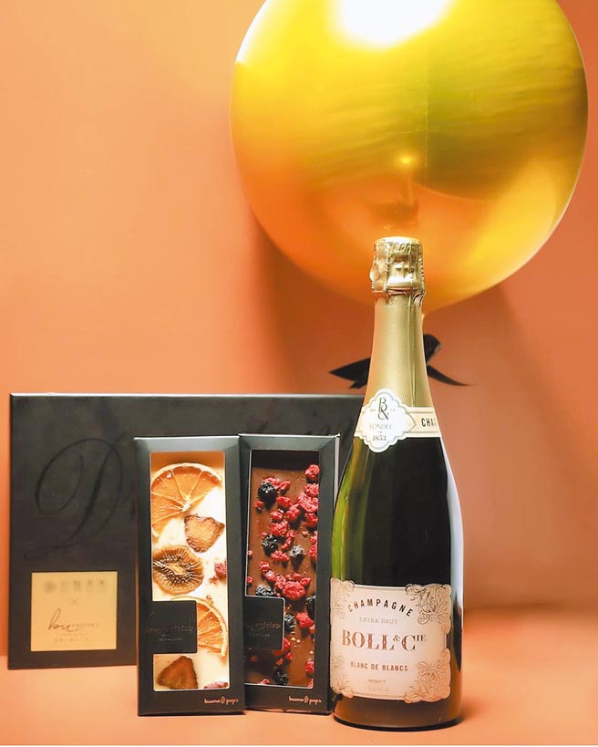 远百「宝玺BOLL&CIE特干白中白香槟0.75L」，2800元。（远百提供）饮酒过量 有害健康