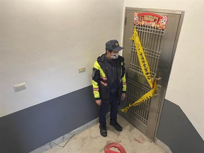 警方在現場拉起封鎖線。（葉書宏翻攝）