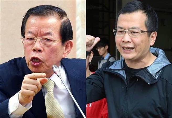 驻日代表谢长廷（左）、台北市议员罗智强。（本报资料照片）