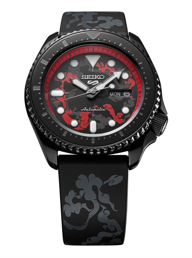 SEIKO 5 Sports X 航海王「鲁夫」联名表，1万4500元。（SEIKO提供）