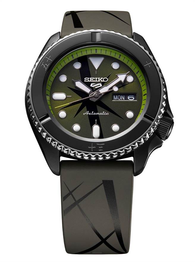 SEIKO 5 Sports X 航海王「索隆」联名表，1万4500元。（SEIKO提供）