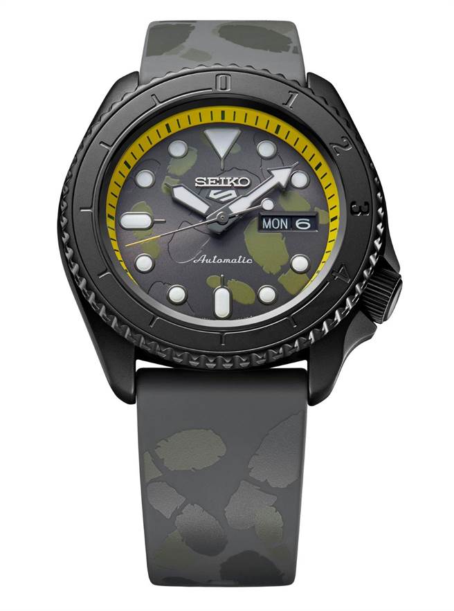 SEIKO 5 Sports X 航海王「香吉士」联名表，1万4500元。（SEIKO提供）