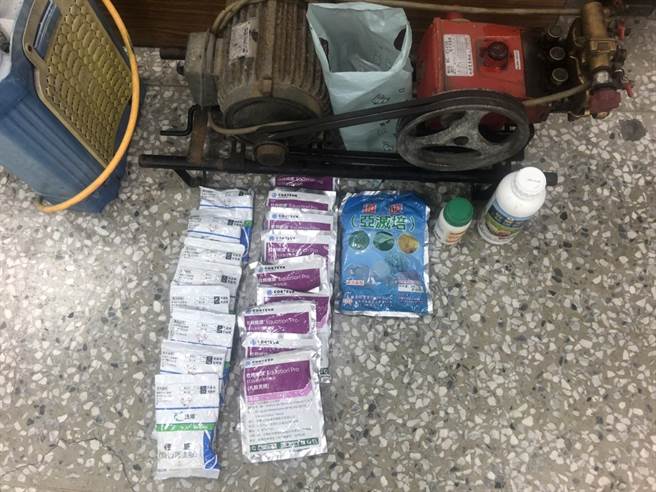 近来「涨声响起」连农药也难幸免，上涨2至3成，屏东林边乡还因此传出多起不偷莲雾偷农药的案件。（警方提供／谢佳潾屏东传真）