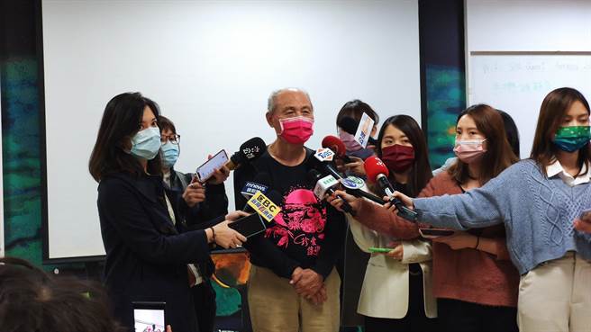 珍爱藻礁公投领衔人潘忠政。（林良齐摄）