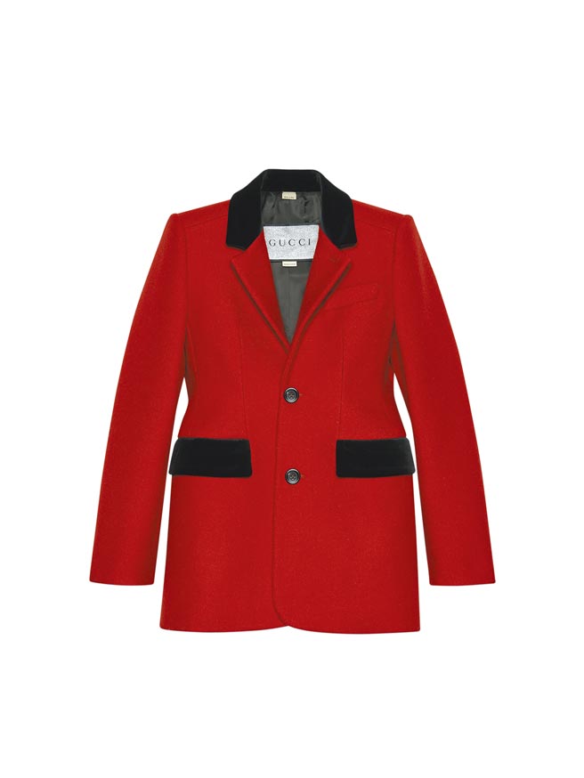 Gucci骇客实验室系列红色外套，15万2000元。（Gucci提供）