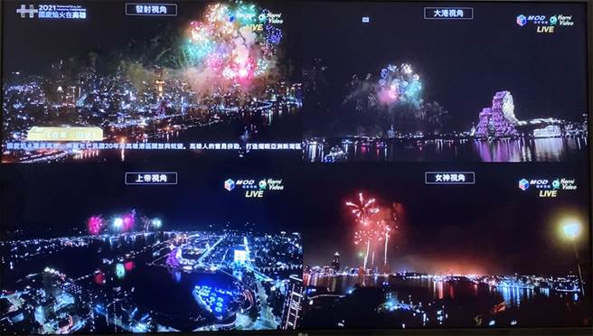 配合今年国庆焰火多点环状式施放，从不同角度欣赏带来的感动也不同，零时差的现场直播，让民眾捕捉精彩瞬间不落后。(图片提供/中华电信)