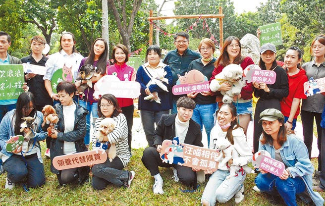 屏縣府以野餐方式，號召領養毛小孩的飼主歡喜回娘家。（林和生攝）