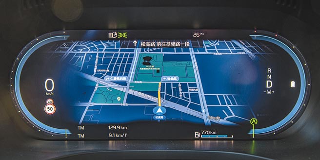 XC60的12.3吋數位儀表。（陳大任攝）