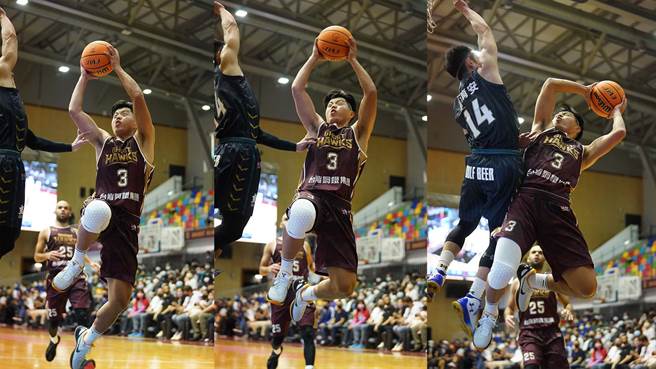 T1上周赛事六大惊奇，一张连续照看到蒋淯安飞多高。(台湾运彩xT1联盟提供)