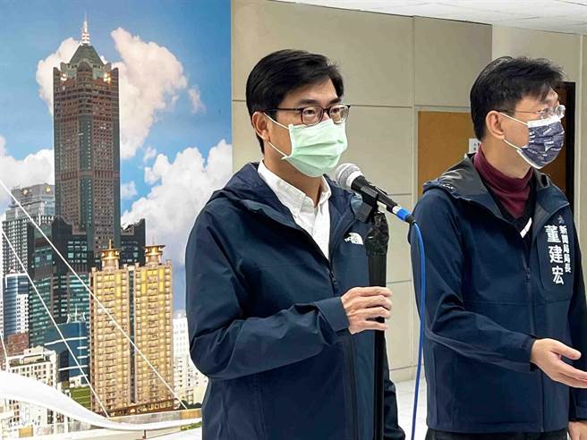 高雄市長陳其邁今（21）反嗆，這個是民主邏輯的錯誤，新北市有71萬人是投不同意萊豬進口，難道也是強迫大家吃萊豬嗎？（柯宗緯攝）